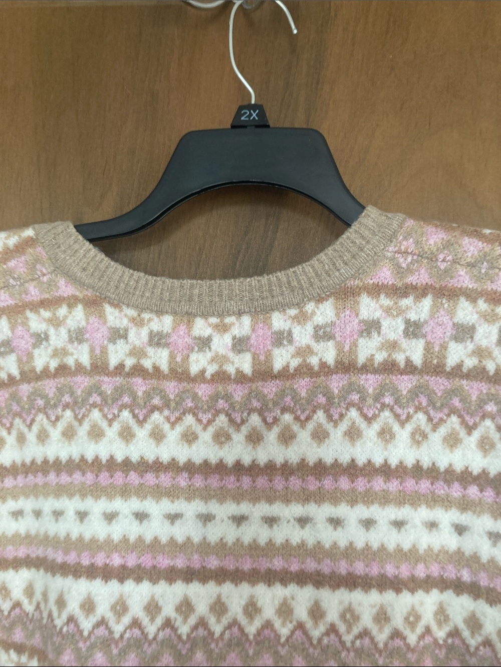 Hearts of Palm sweater long sleeve abstract print pattern with stretch size 2X - Picture 8 of 16